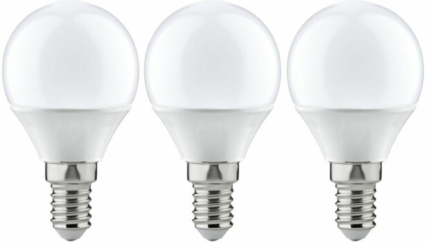 LED-lamppu Paulmann Drop, E14, 470lm, 5.5W, 2700K, opaali, 3kpl