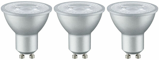 LED-kohdelamppu Paulmann Reflector, GU10, 230lm, 4W, 2700K, alumiini, 3kpl