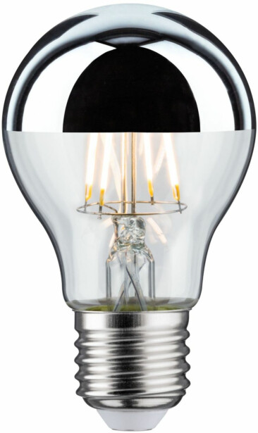 LED-pääpeililamppu Paulmann Modern Classic Edition Pear, E27, 600lm, 6.5W, 2700K, hopea