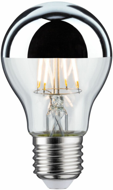 LED-pääpeililamppu Paulmann Modern Classic Edition Pear, E27, 600lm, 6.5W, 2700K, hopea