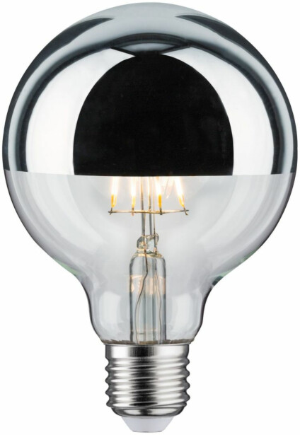 LED-pääpeililamppu Paulmann Modern Classic Edition Globe, E27, G95, 600lm, 6.5W, 2700K, himmennettävä, hopea