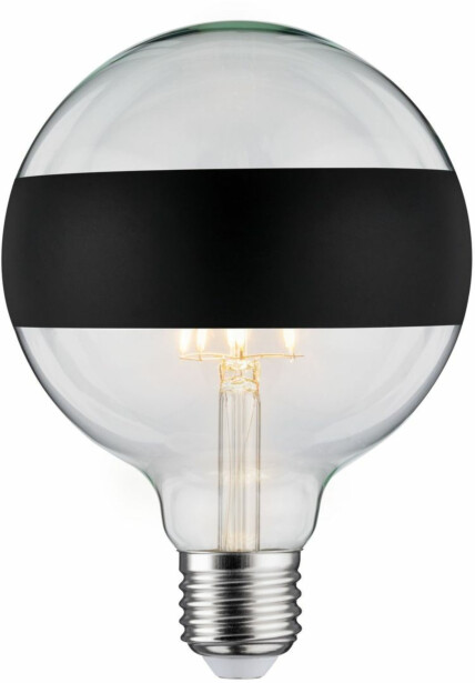 LED-rengaspeililamppu Paulmann Modern Classic Edition Globe, E27, 640lm, 6.5W, 2700K, himmennettävä, mattamusta