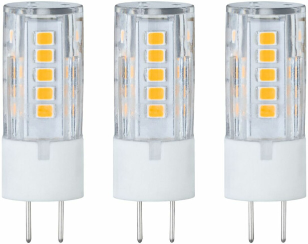 LED-pistokantalamppu Paulmann Pin Base, 12V, GY6.35, 300lm, 3.5W, 2700K, kirkas, 3kpl