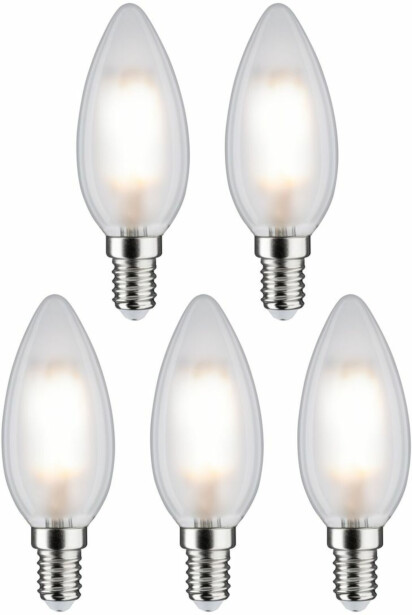 LED-kynttilälamppu Paulmann Candle, E14, 470lm, 4.8W, 2700K, matta, 5kpl