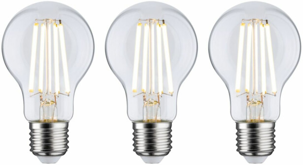 LED-filamenttilamppu Paulmann Eco-Line Pear, E27, 840lm, 4W, 3000K, kirkas, 3kpl