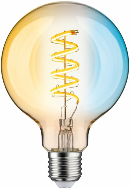 LED-älylamppu Paulmann Smart Home Zigbee 3.0 Globe, G95, E27, 600lm, 7.5W, filamentti, säädettävä värilämpötila, himmennettävä, kulta