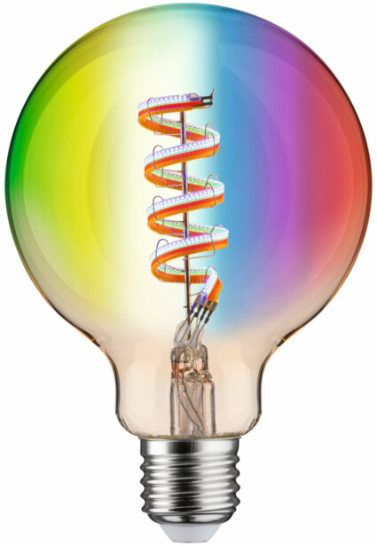 LED-älylamppu Paulmann Smart Home Zigbee 3.0 Globe, G95, E27, 470lm, 6.3W, RGBW+, filamentti, himmennettävä, kulta