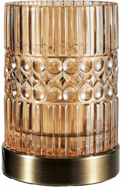 Pöytävalaisin Paulmann Pauleen Crystal Elegance, E27, meripihka/messinki
