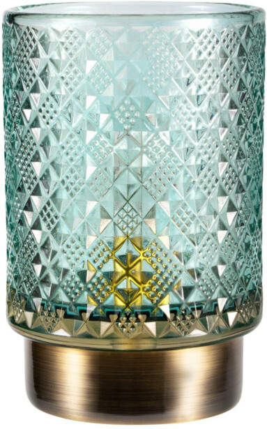 Pöytävalaisin Paulmann Pauleen Modern Glamour, E14, 2700K, turkoosi/messinki
