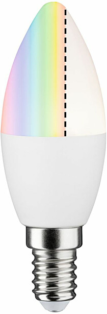 LED-älylamppu Paulmann Smart Home Zigbee Candle, E14, 470lm, 6.3W, RGBW+, himmennettävä, matta