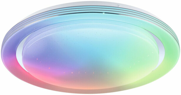 LED-kattovalaisin Paulmann Rainbow, RGBW+, 2800lm, 38.5W, himmennettävä, kromi/valkoinen