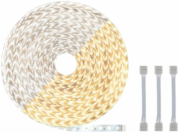 LED-valonauha Paulmann MaxLED 500, 20m, 72W, 550lm/m, 60LEDs/m, 3 sovitinkaapelia, säädettävä värilämpötila