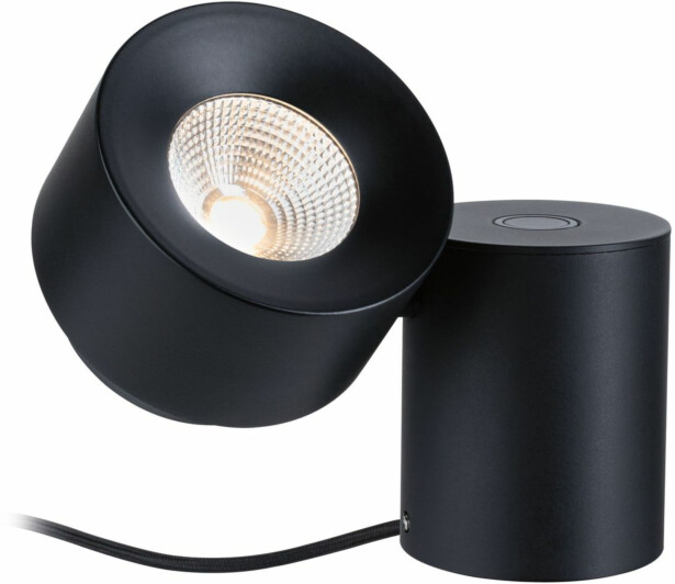 LED-pöytävalaisin Paulmann Puric Pane, 2700K, 300lm, 3W, himmennettävä, musta