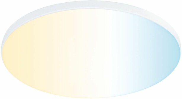 Upotettava LED-paneeli Paulmann Veluna Edge, Smart Home Zigbee 3.0, IP44, Ø16cm, 15.5W, säädettävä värilämpötila, valkoinen