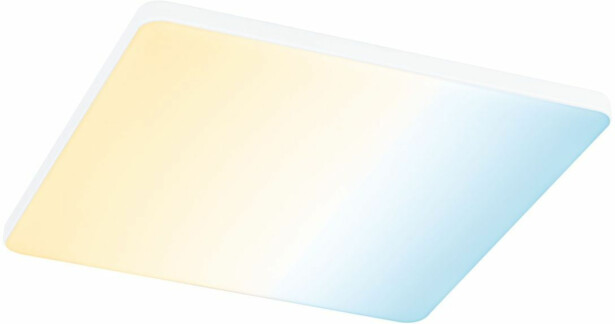 Upotettava LED-paneeli Paulmann Veluna Edge, Smart Home Zigbee 3.0, IP44, 20x20cm, 18W, säädettävä värilämpötila, valkoinen