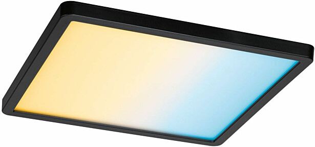 Upotettava LED-paneeli Paulmann VariFit Areo, Smart Home Zigbee 3.0, IP44, 23x23cm, 16W, säädettävä värilämpötila, musta