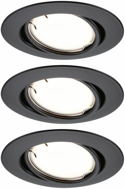 Upotettava LED-valaisin Paulmann Base Coin, 3kpl, Smart Home Zigbee 3.0, Ø90mm, himmennettävä, 3000K, eri värejä