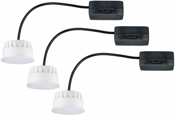 LED-valonlähde Choose-valaisimiin Paulmann, 3kpl, Ø50mm, 6W, 470lm, 2700K, satiini