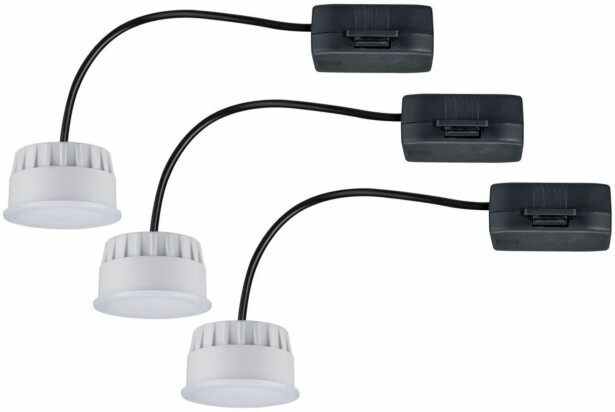 LED-valonlähde Choose-valaisimiin Paulmann, 3kpl, Ø50mm, 6W, 470lm, 2700K, himmennettävä, satiini