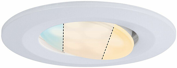 Upotettava LED-valaisin Paulmann Calla, IP65, Ø90mm, 5.5W, 400lm, säädettävä värilämpötila, valkoinen