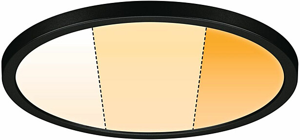 Upotettava LED-paneeli Paulmann VariFit Areo, IP44, Ø23cm, 16W, säädettävä värilämpötila, musta