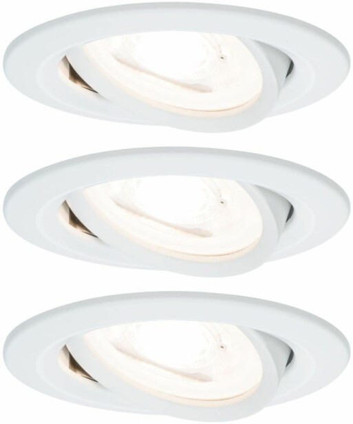 Upotettava LED-valaisin Paulmann Nova, 3kpl, Ø84mm, GU10, 6.5W, 460lm, 2700K, himmennettävä, eri värejä