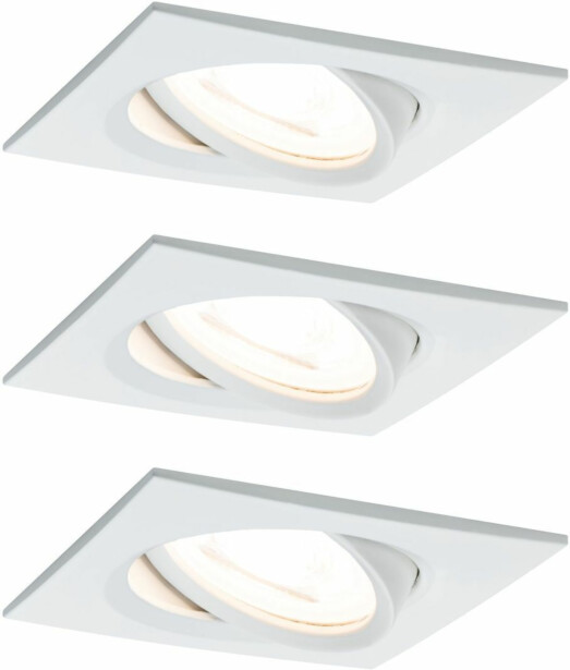 Upotettava LED-valaisin Paulmann Nova, 3kpl, 84x84mm, GU10, 6.5W, 460lm, 2700K, himmennettävä, eri värejä