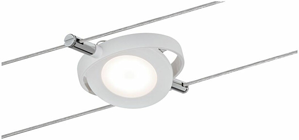 LED-vaijerivalaisin Paulmann RoundMac, 200lm, 4W, 2700K, 12V, mattavalkoinen