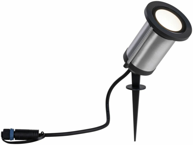 LED-puutarhaspotti Paulmann Plug & Shine Classic, IP65, 3000K, antrasiitti