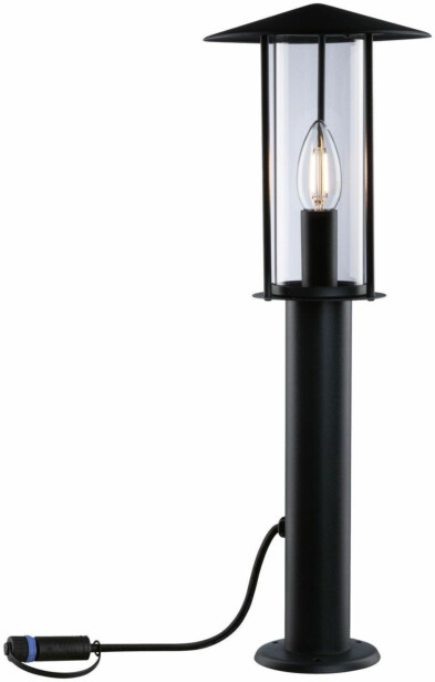 LED-pollarivalaisin Paulmann Plug & Shine Classic, IP44, 3000K, antrasiitti