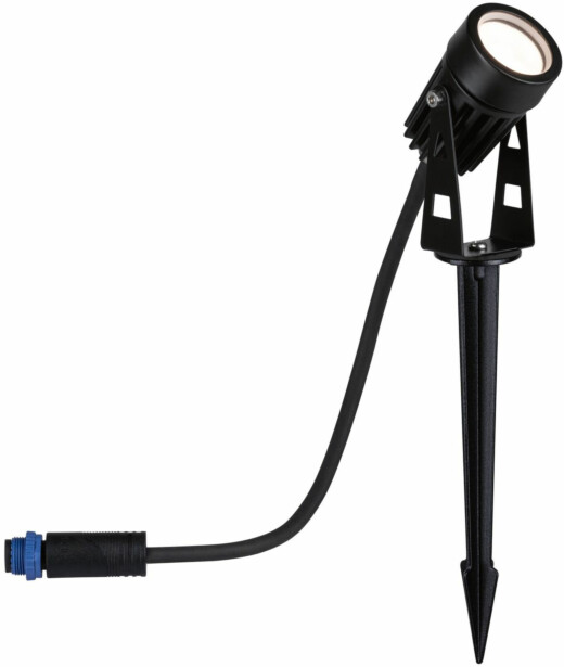 LED-puutarhaspotti Paulmann Plug & Shine maapiikki IP65 3000K 3.5W musta