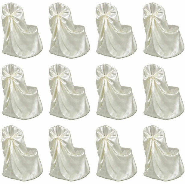 Tuolinpäällinen hääjuhliin kerma 12 kpl_1