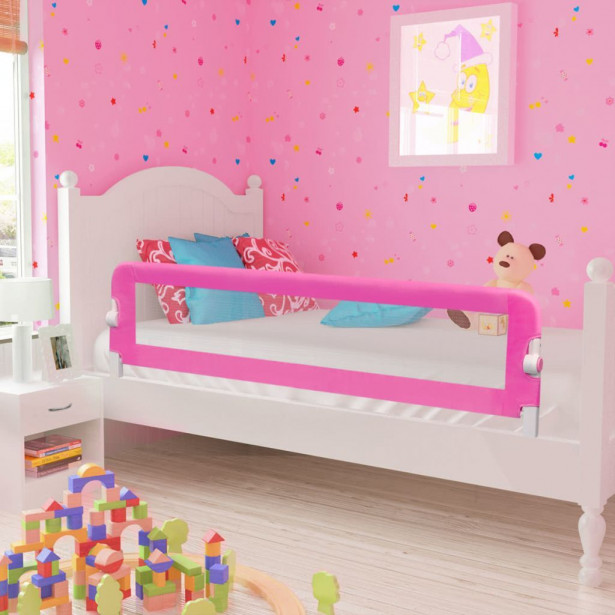 Turvalaita lapsen sänkyyn 150 x 42 cm pinkki