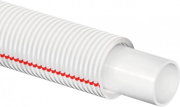 Käyttövesiputki Uponor Aqua Pipe suojaputkessa, valkoinen/punainen, 15x2.5mm, 25/20mm, 200m