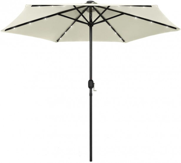 Ulkoaurinkovarjo led-valot alumiinitanko 270 cm_1
