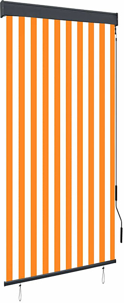 Ulkorullaverho 100x250 cm valkoinen ja oranssi_1