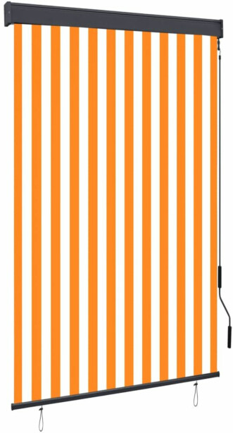 Ulkorullaverho 120x250 cm valkoinen ja oranssi_1