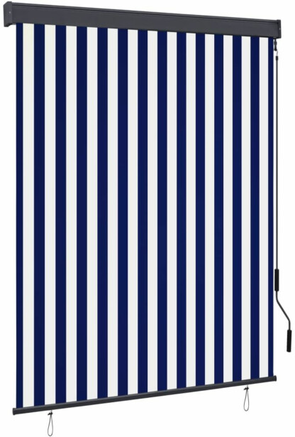 Ulkorullaverho 140x250 cm sininen ja valkoinen_1