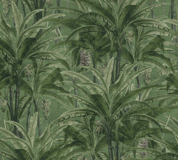 Kuitutapetti Vallila Viidakko 364802, 0.53x10.05m, vihreä
