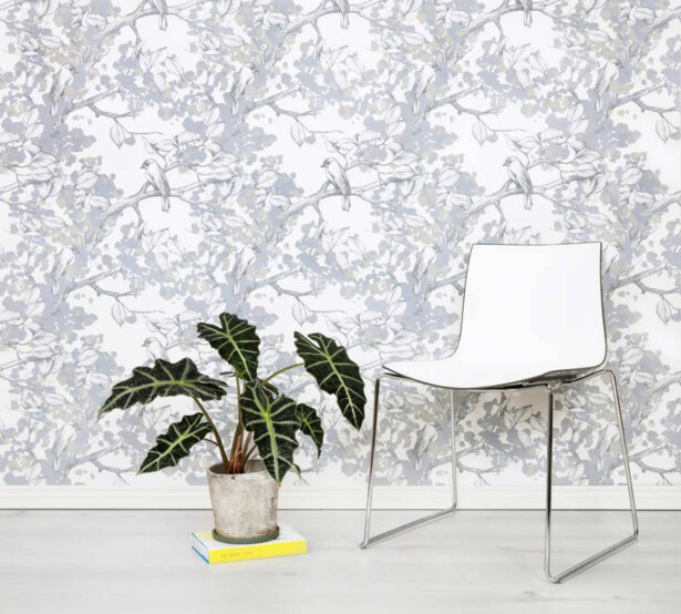 Kuitutapetti Vallila Klassikot Vol 2 5363-1 Peipponen, 0.53x11.2m, harmaa