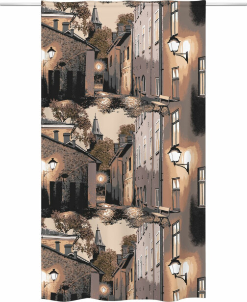 Sivuverho Vallila Vanha Turku, 140x250cm, beige