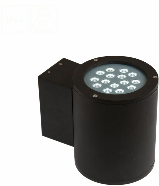 Ulkoseinävalaisin Spectrum Torre 2x15LED Cree 15° 30W IP44 6000K 252x200x175mm musta
