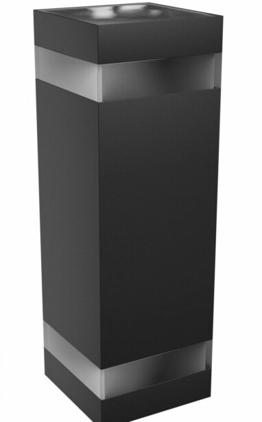 Ulkoseinävalaisin Spectrum Torre Ring 18W CCT IP54 99x78x240mm neliö ylös/alas musta