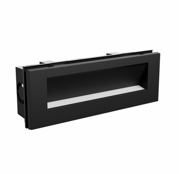 Julkisivuvalaisin Spectrum Encanta 6W CCT IP54 upotettava asymmetrinen valaistus 230x84x60mm musta