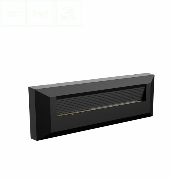 Ulkovalaisin Spectrum Encanta 6W CCT IP54 230x80x30mm musta