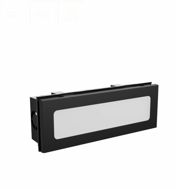 Julkisivuvalaisin Spectrum Encanta 6W CCT IP54 upotettava 230x84x60mm musta