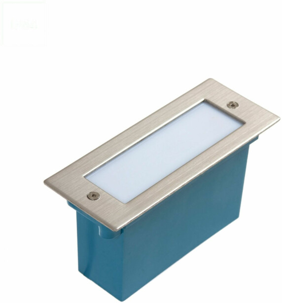 Upotettava seinävalaisin Spectrum Lava 16LED IP54 hopea, eri värilämpötiloja