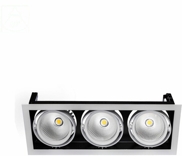 Alasvalo Spectrum Modern Day 3x1LED COB Citizen 40° 188x498x180mm 700mA 3x27W 3000K valkoinen