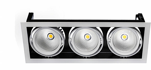 Alasvalo Spectrum Modern Day 3x1LED COB Citizen 40° 188x498x180mm 700mA 3x27W 3000K valkoinen