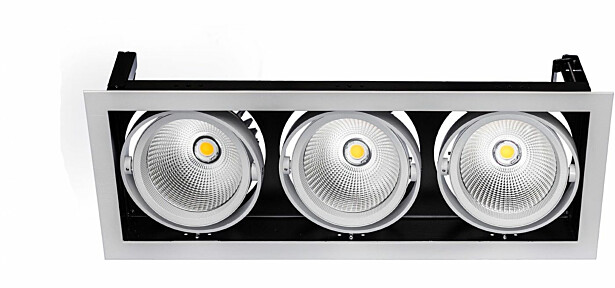 Alasvalo Spectrum Modern Day 3x1LED COB Citizen 40° 188x498x180mm 3x27W 3000K valkoinen